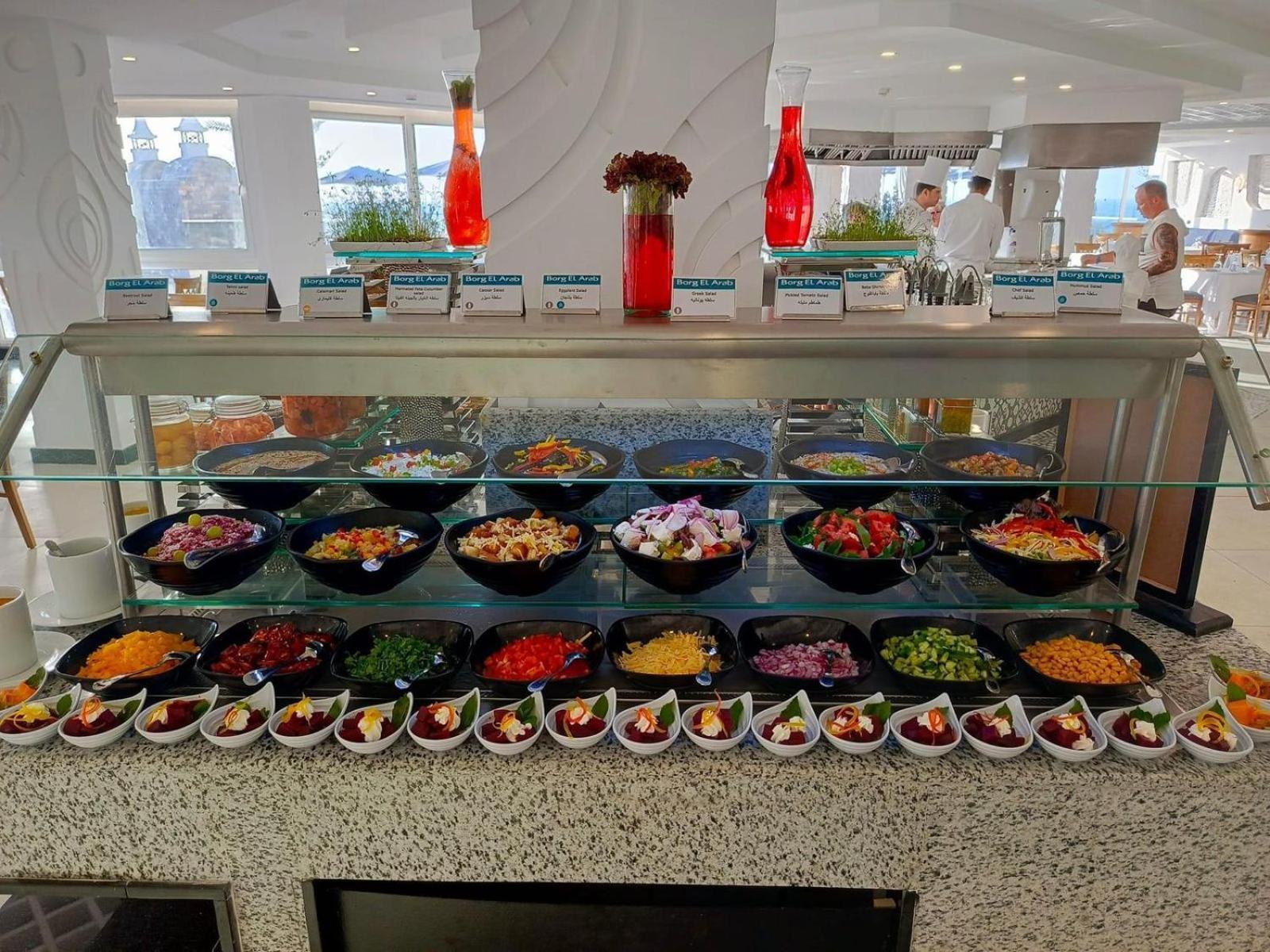 Borg El Arab Beach Resort Exterior photo A salad bar